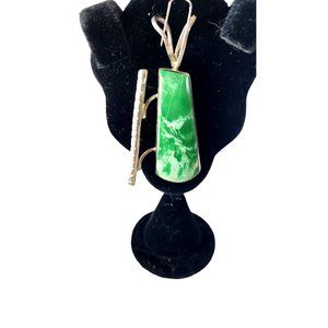 Pendant 925 Silver and Australian Variscite 14.4 Grams Jerry Harr 30 mm x 18 mm